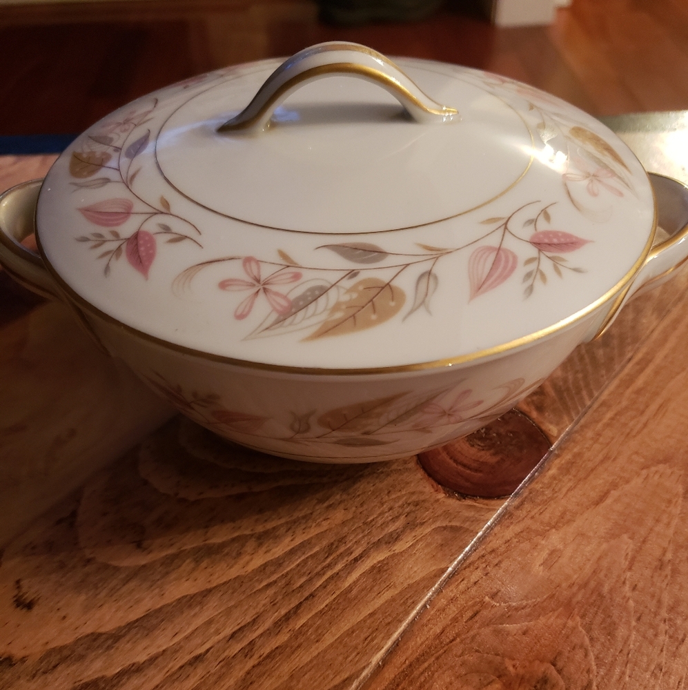 Vintage KYOTO Fine China Garland  6035 Pattern Decorative Dish With Lid